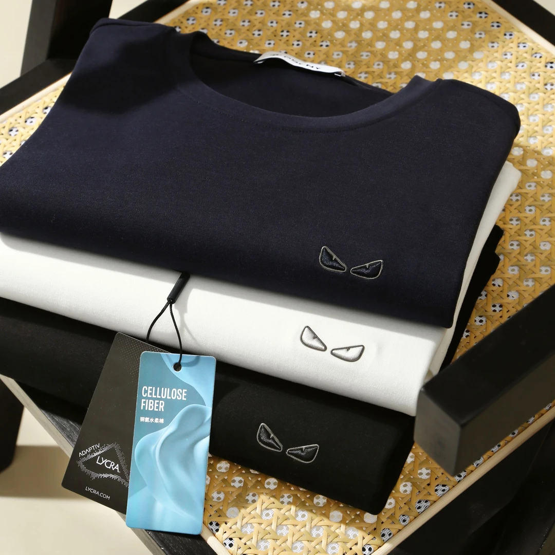 轻奢体感 恶魔眼秋季男士高端保暖亲肤圆领休闲百搭长袖T恤打底杉