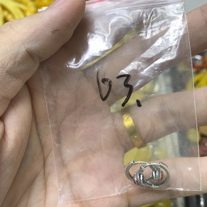 裸石蜜蜡银S925镶嵌耳扣