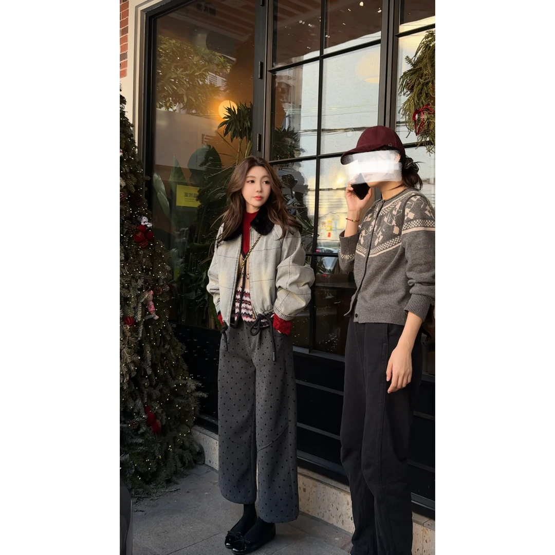 BOXUE“冻湖”2025秋冬皮毛一体牛仔90白鹅绒羽绒服#251007YR5506