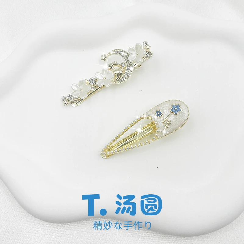 边夹复古港风休闲风国风发夹鸭夹头饰可爱钻发夹轻奢气质时尚法式