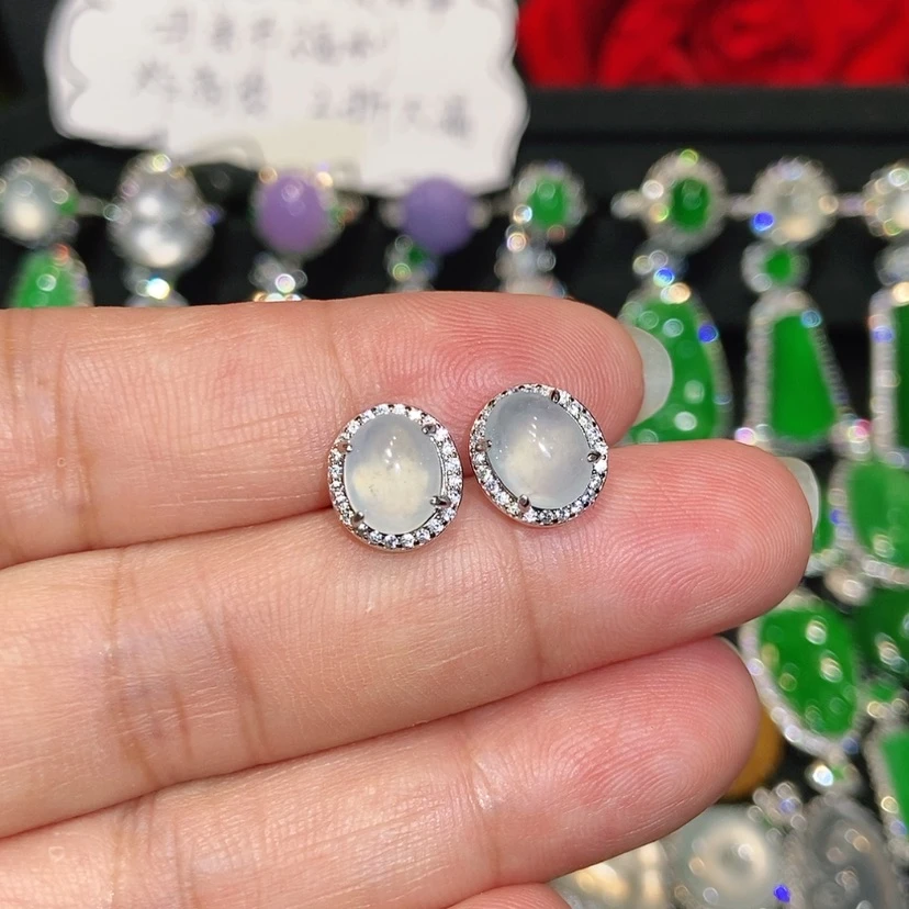 【闪购商品】翡翠未镶嵌耳饰天然翡翠