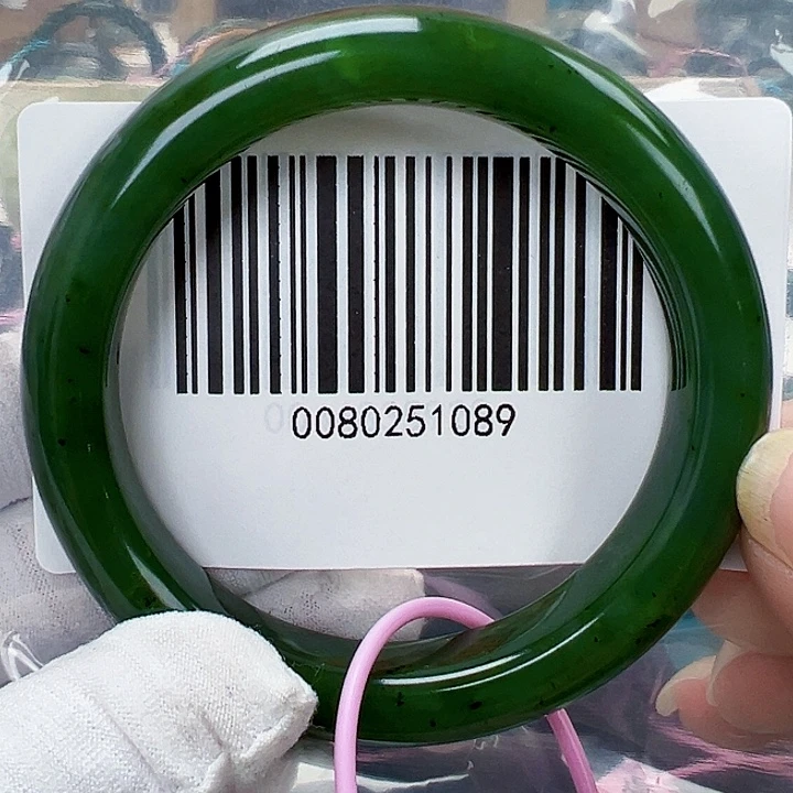 和田玉未镶嵌手镯微瑕57