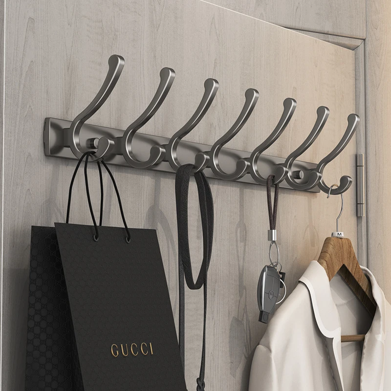 进门玄关挂衣钩门后挂衣架墙上壁挂衣服挂钩免打孔入户门衣帽挂架