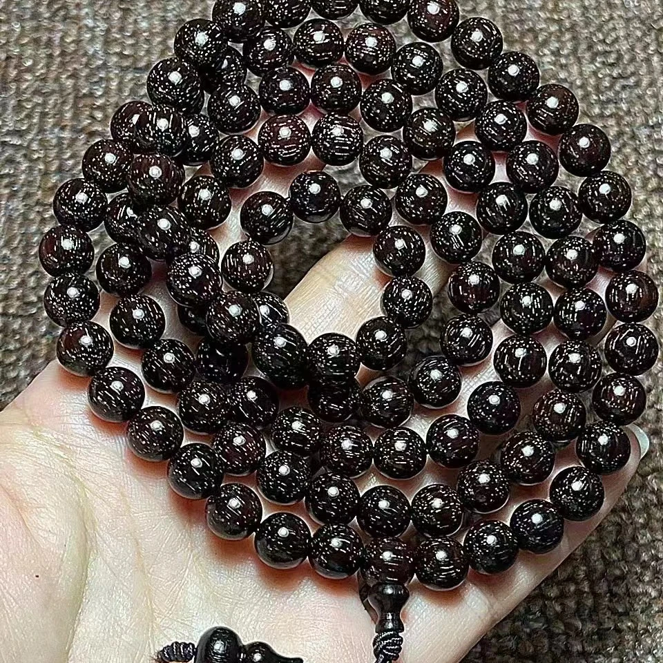 印度小叶紫檀1.0-108颗收藏毕业爆满金星