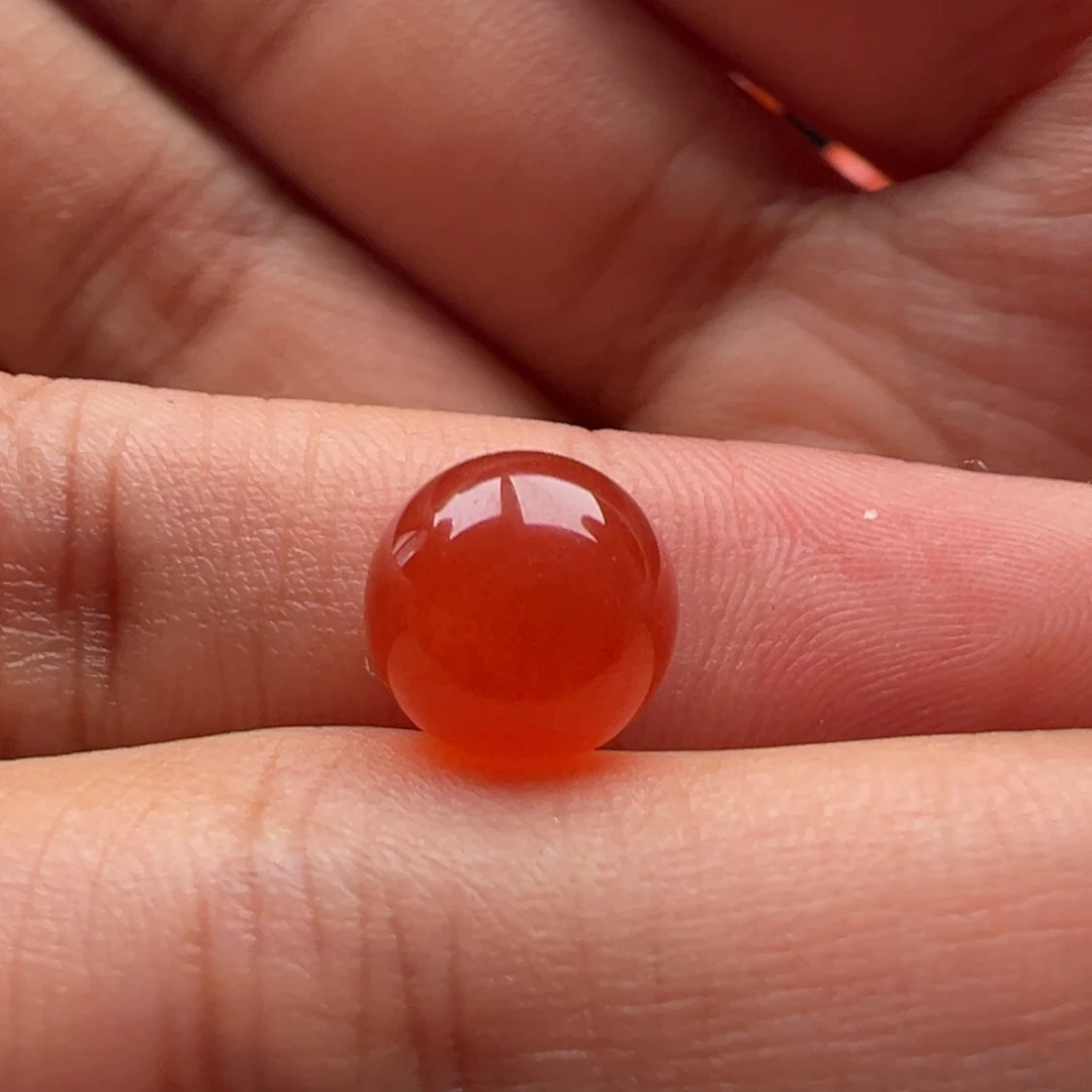 見***囍南红玛瑙圆珠9.8未镶嵌