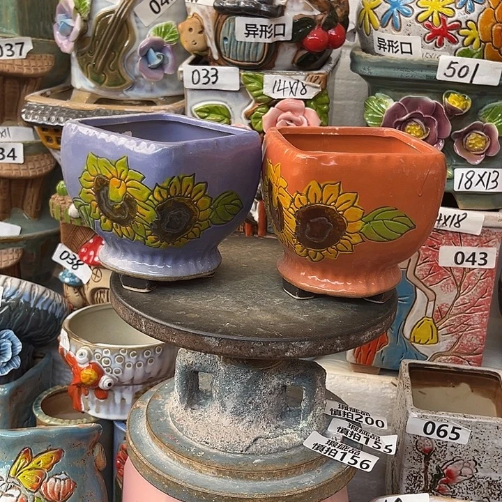 粗陶材质多肉花盆