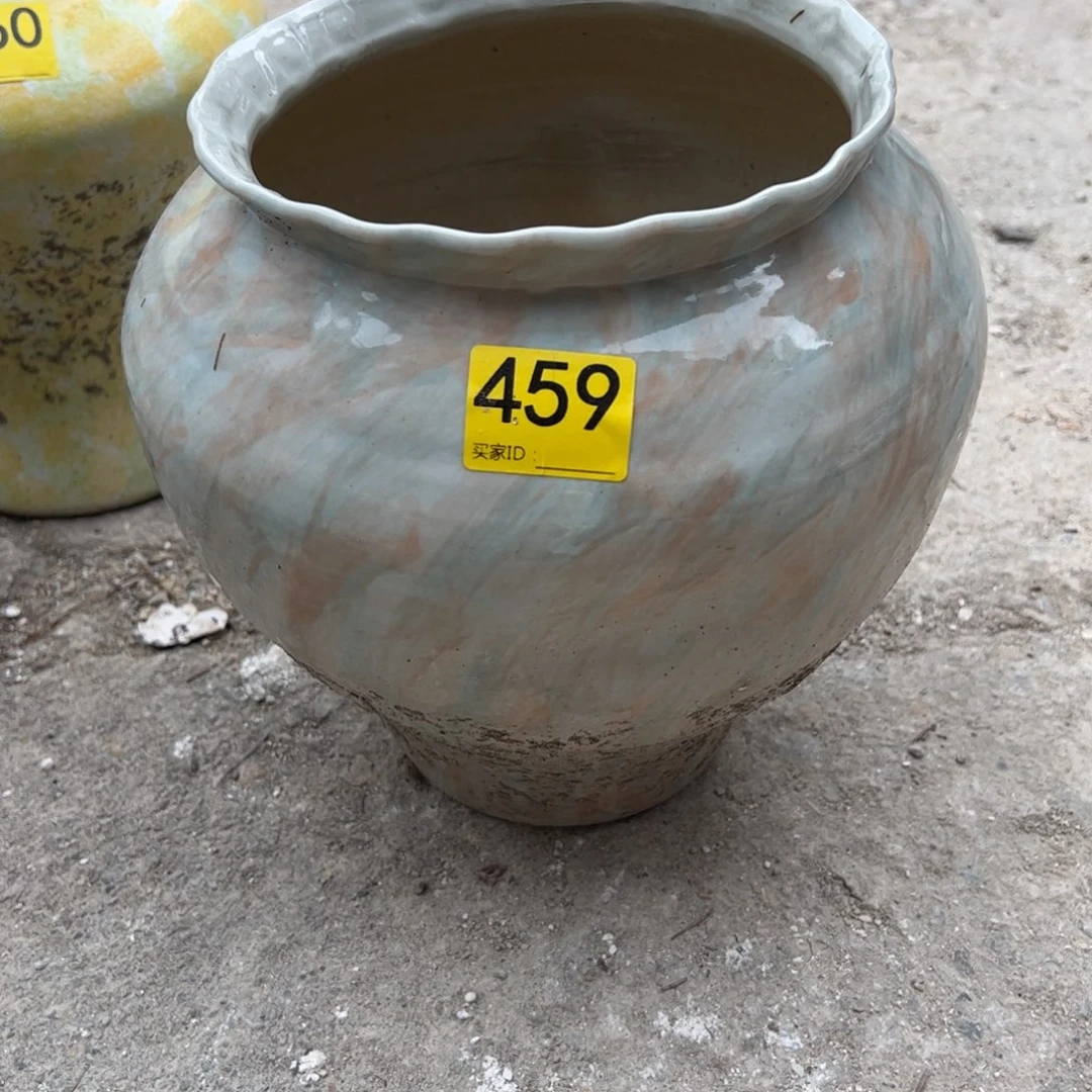 瓷片459高26口16底裂已打孔微瑕