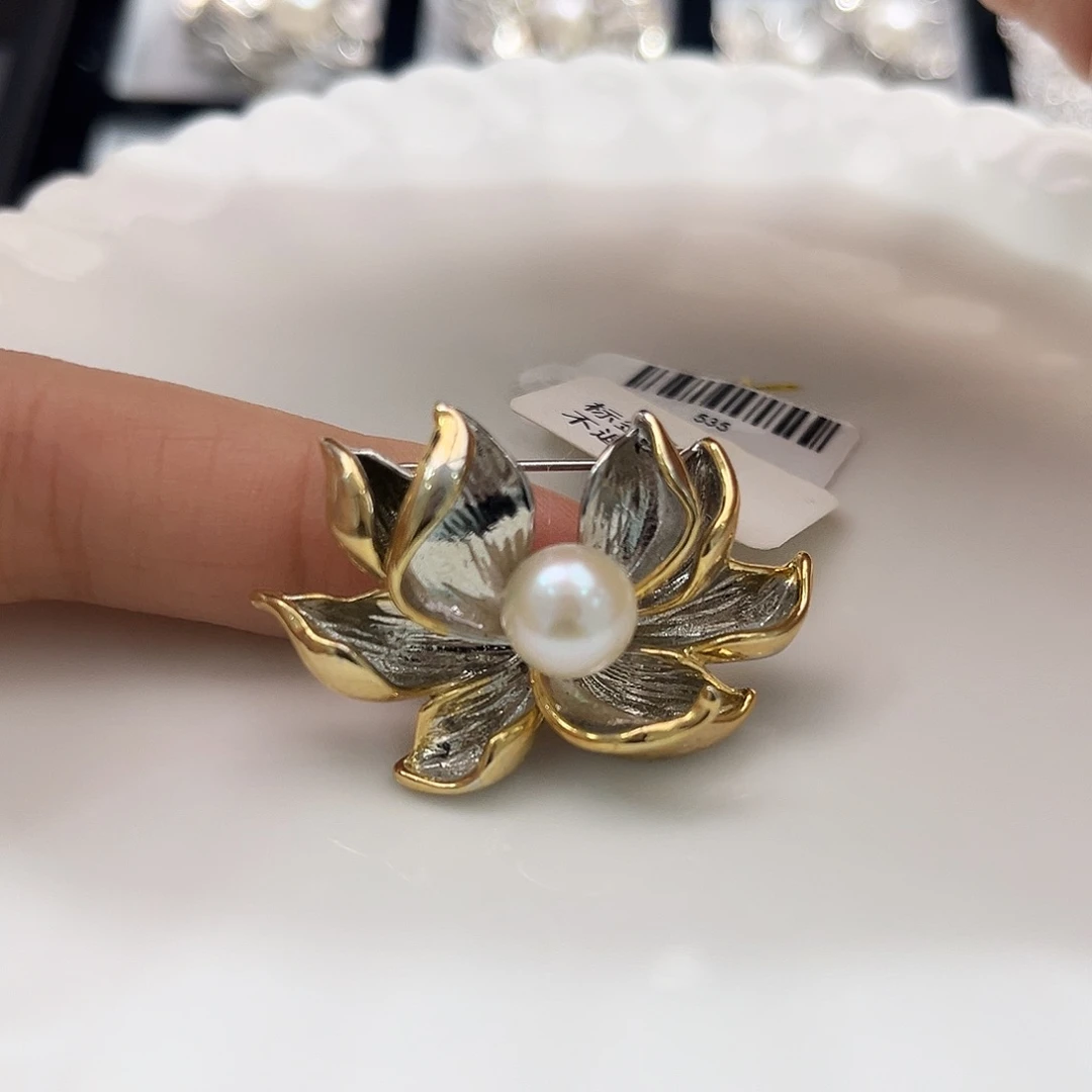 新号开播福利珠宝公司正版胸针淡水珍珠未镶嵌