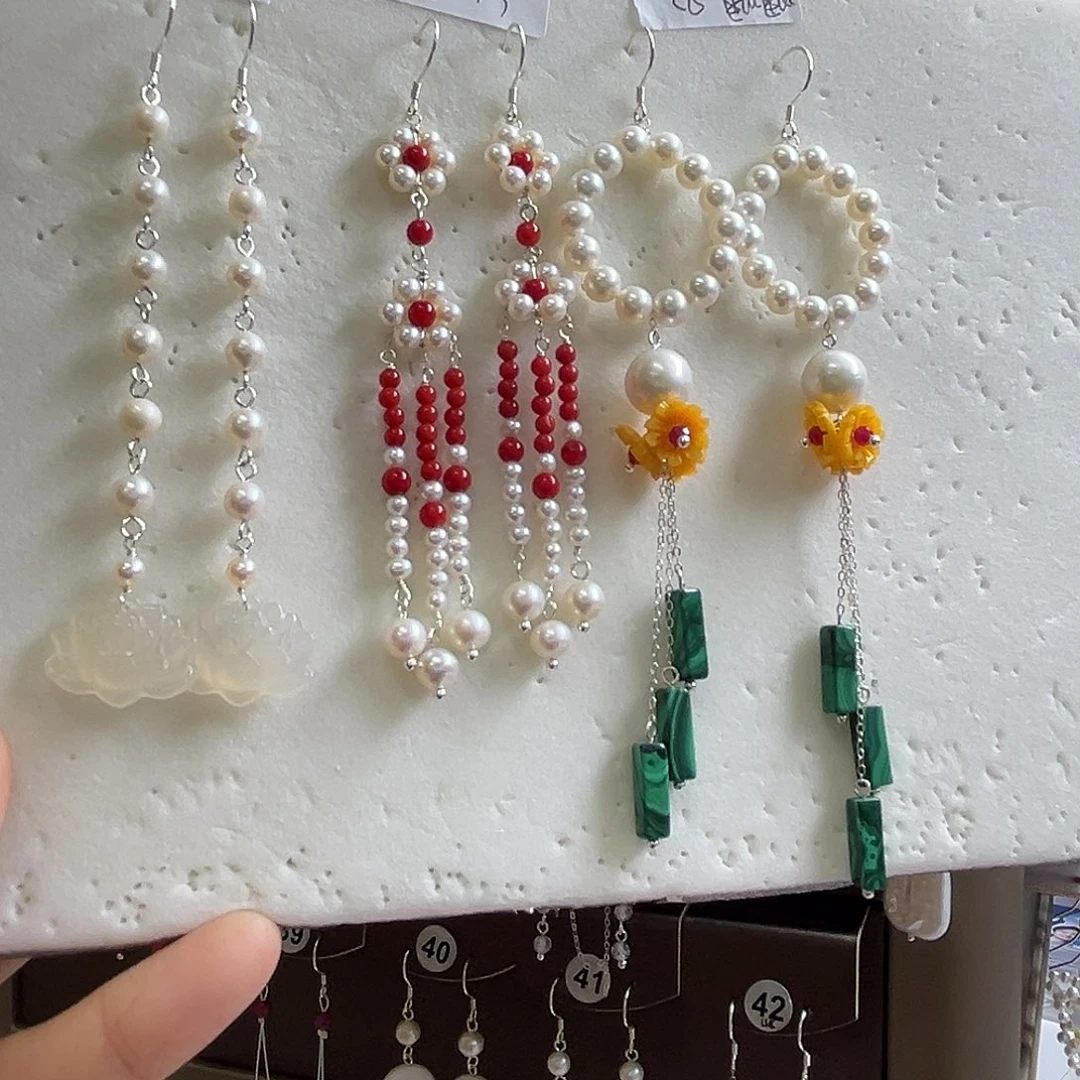 啷***啷925银博雅手作S925纯银耳饰