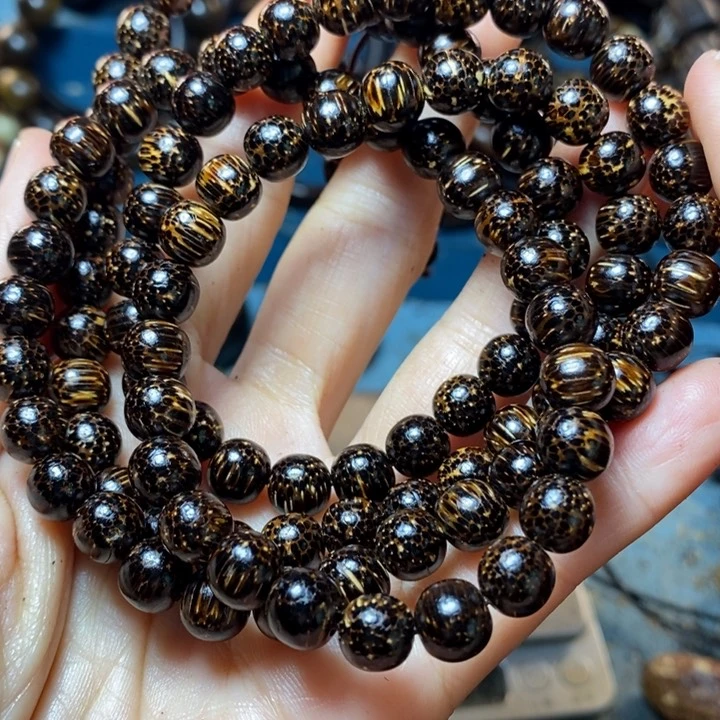 香榧木无*佛珠手链手链项链两用款韩版