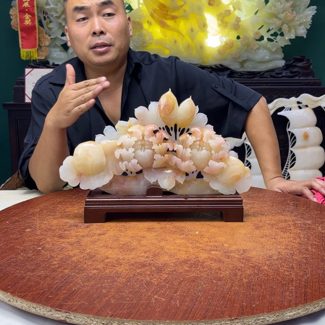 西***西石材玉石吊坠项链
