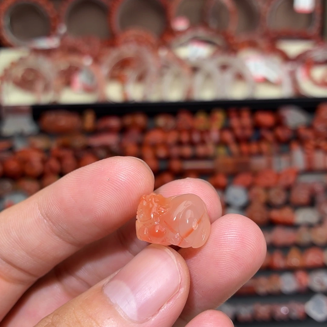 南红玛瑙未镶嵌颈饰貔貅1