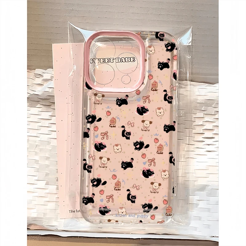 BANC草莓小猫适用iPhone16/15PRO手机壳苹果14华为vivo小米15oppo