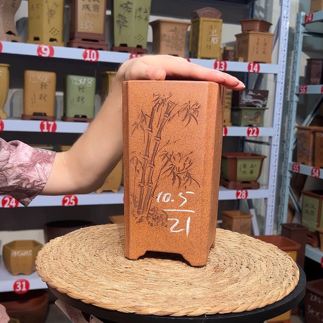 天心紫砂手工花盆