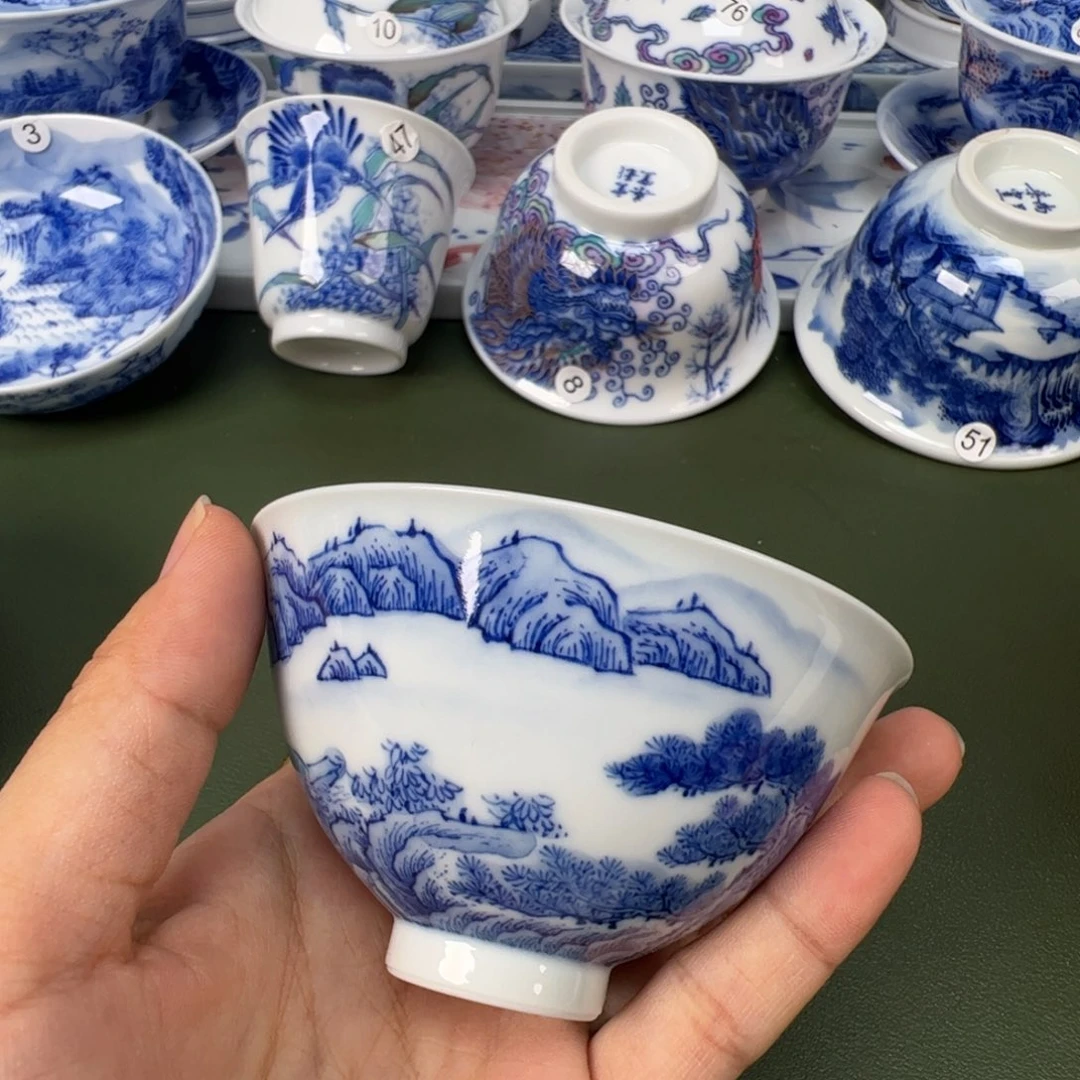 景德镇纯手工纯手绘茶具木木60