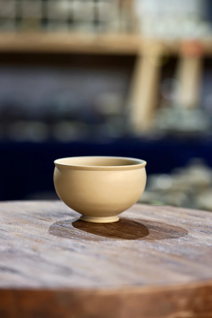 [白泥折口杯] 建水紫陶主人杯