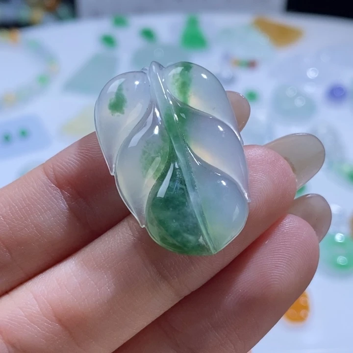 定制翡翠未镶嵌叶子