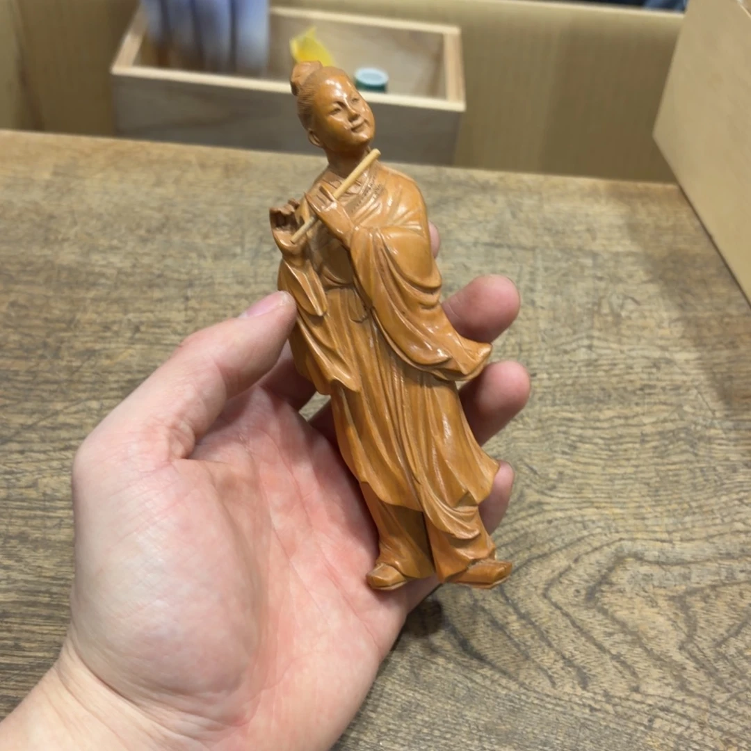 黄杨木般若中古美术工艺品