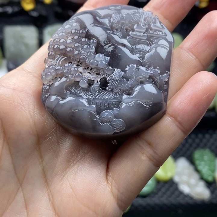 和田玉未镶嵌颈饰58