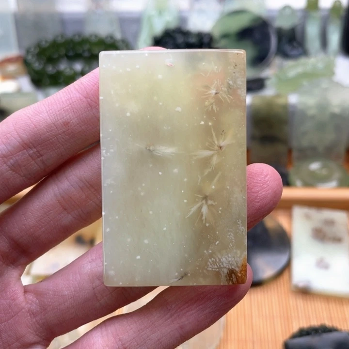 紫***菂蛇纹石玉未镶嵌颈饰