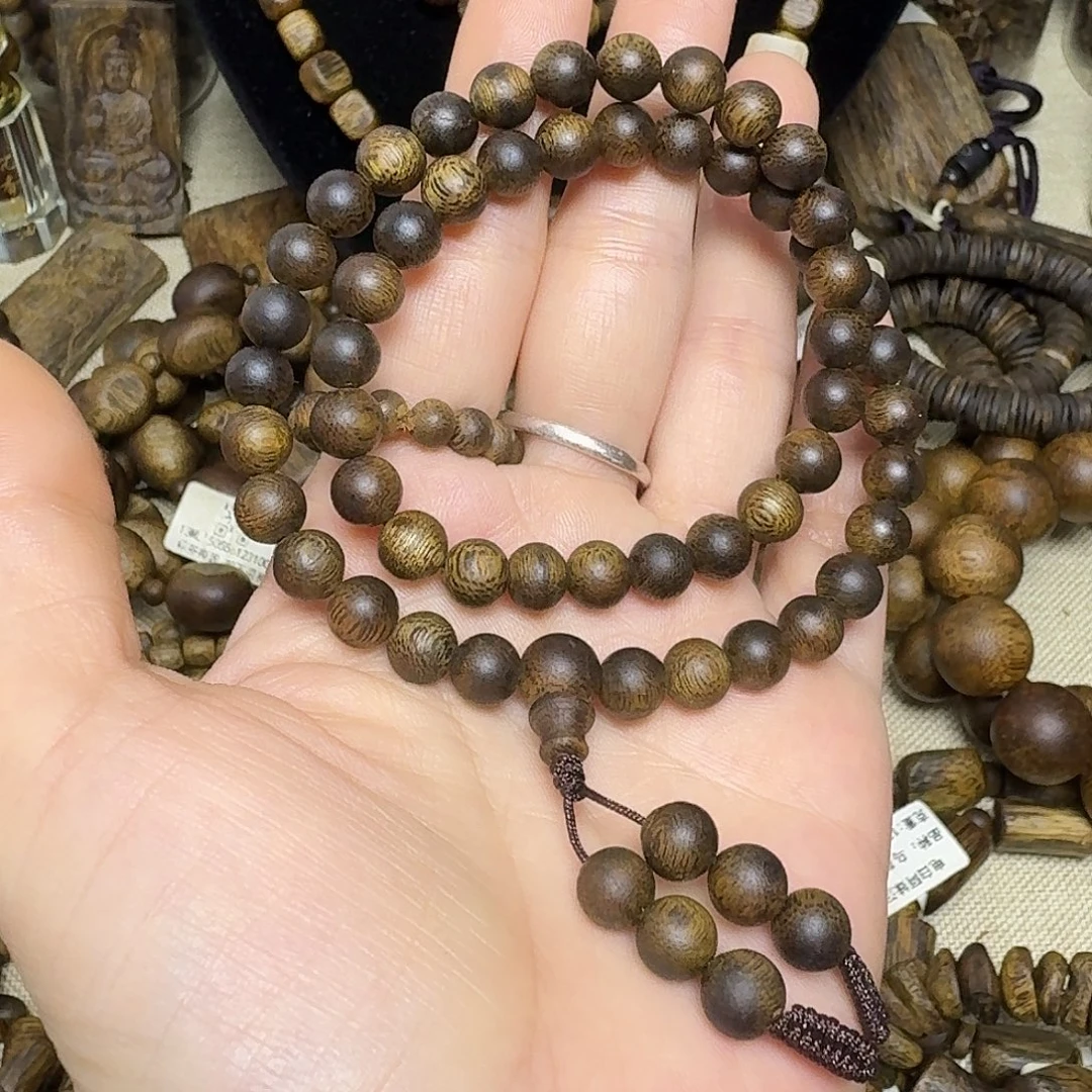 沉香手串双圈糖结卡7-9克多样性发货一条