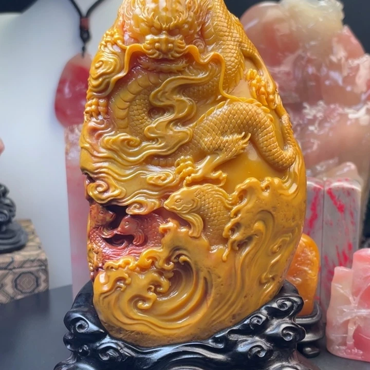 老挝石贵*结晶地田黄