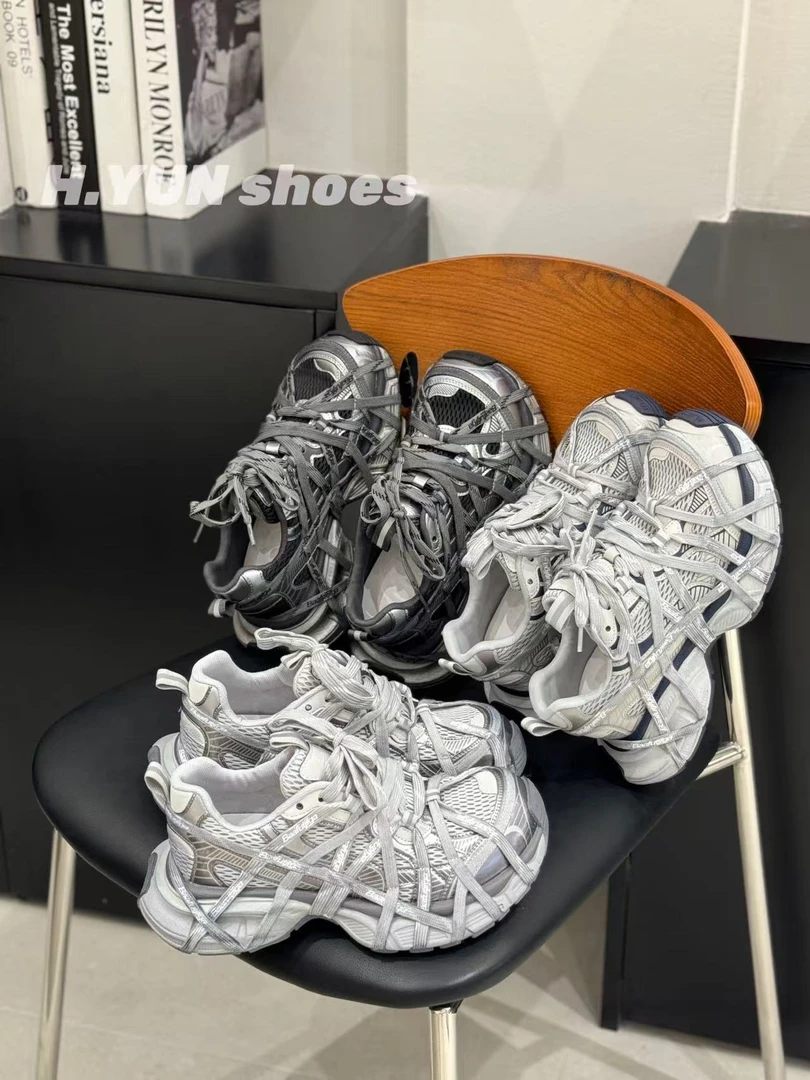 2025秋季上新巴家休闲绑带设计新款芒果头型老爹鞋潮酷风舒服百搭