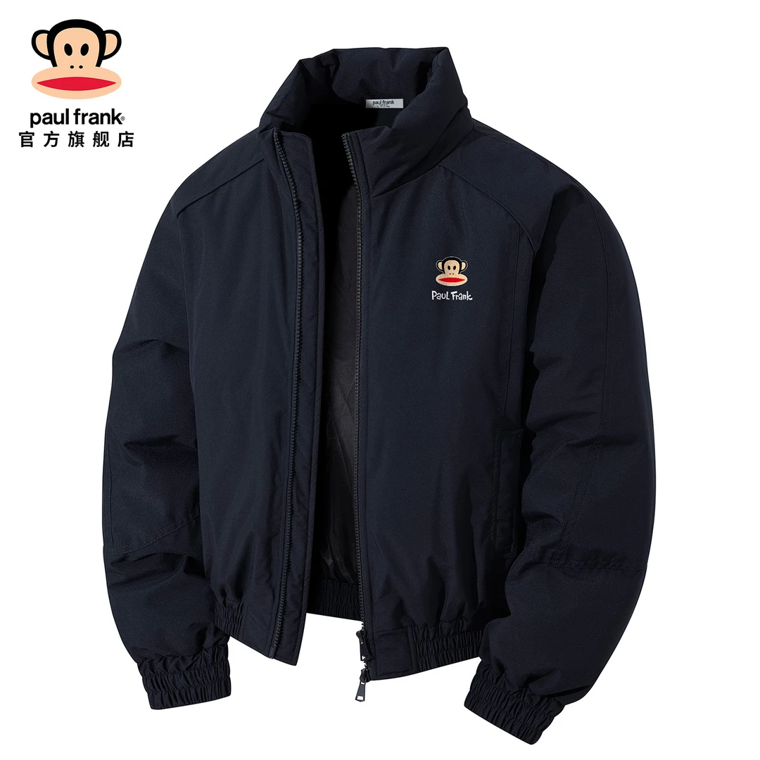 PaulFrank/大嘴猴潮牌工装立领棉服男士冬季新款加厚保暖休闲外套