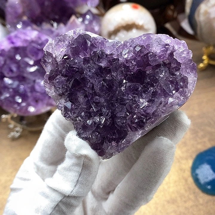 晶福利未镶嵌水晶97紫水爱心