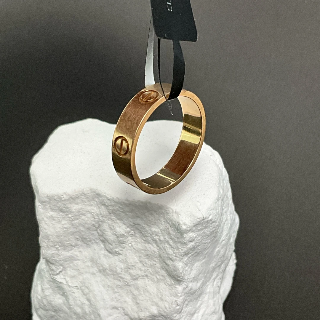 99新 Cartier/卡地亚 18k玫瑰金戒指 61号16686296