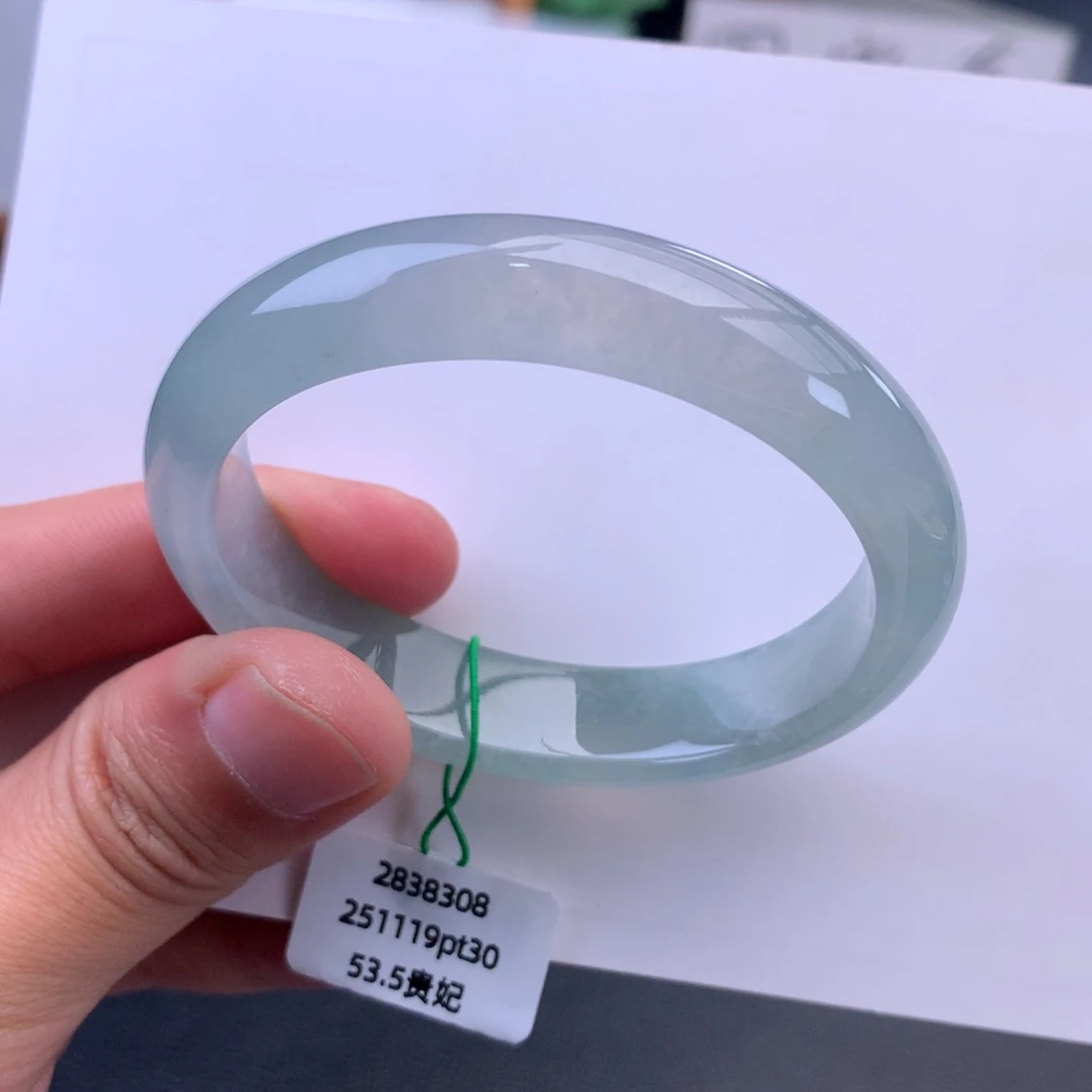 翡翠未镶嵌手镯冰种起光
