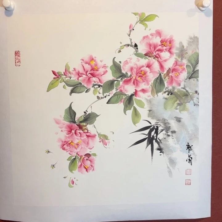 国画听兰老师花鸟
