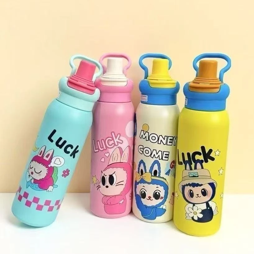 保温杯女生新款高颜值学生上学专用儿童吸管杯户外耐摔便捷水杯女