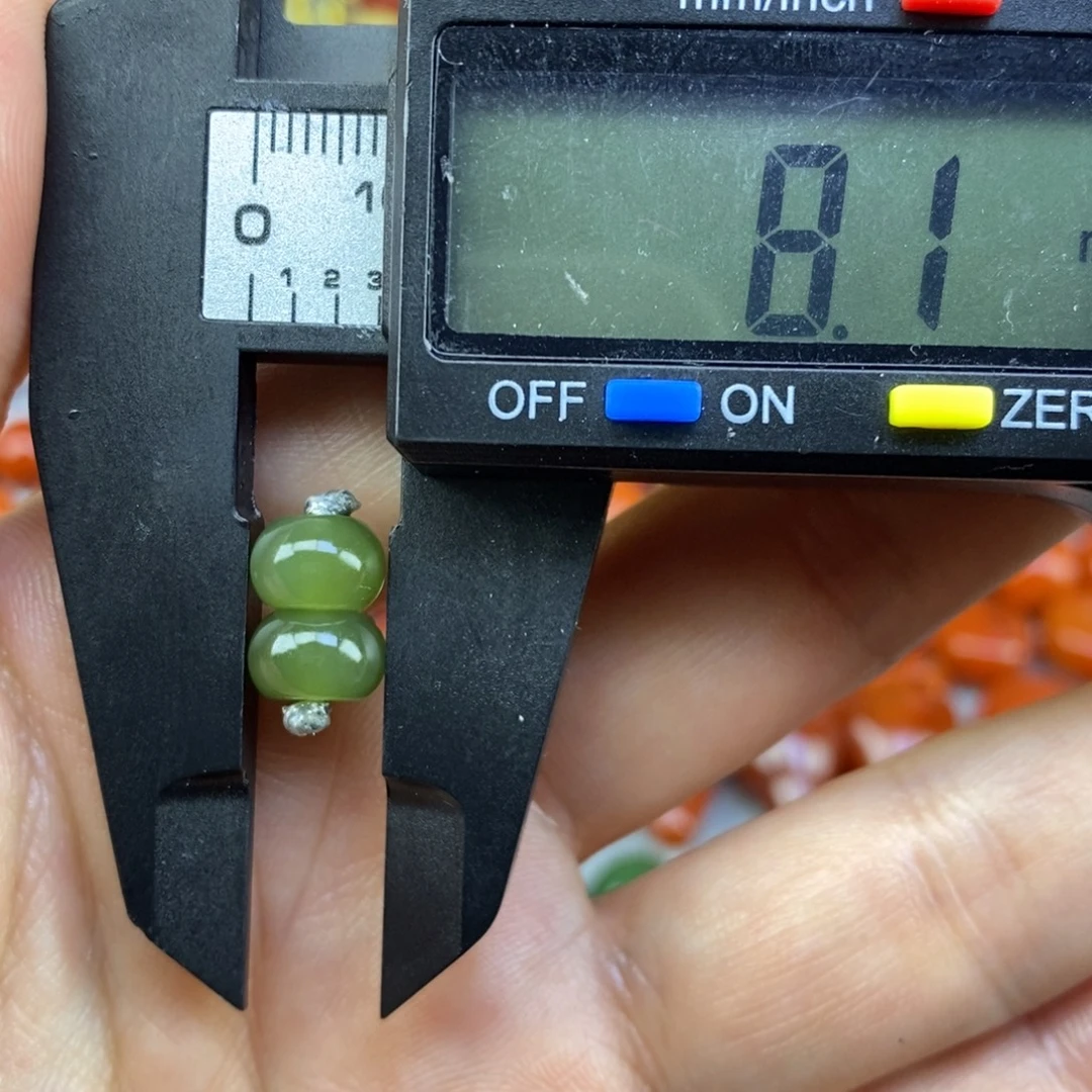 和田玉（青玉）未镶嵌珠宝奇石套装8mm