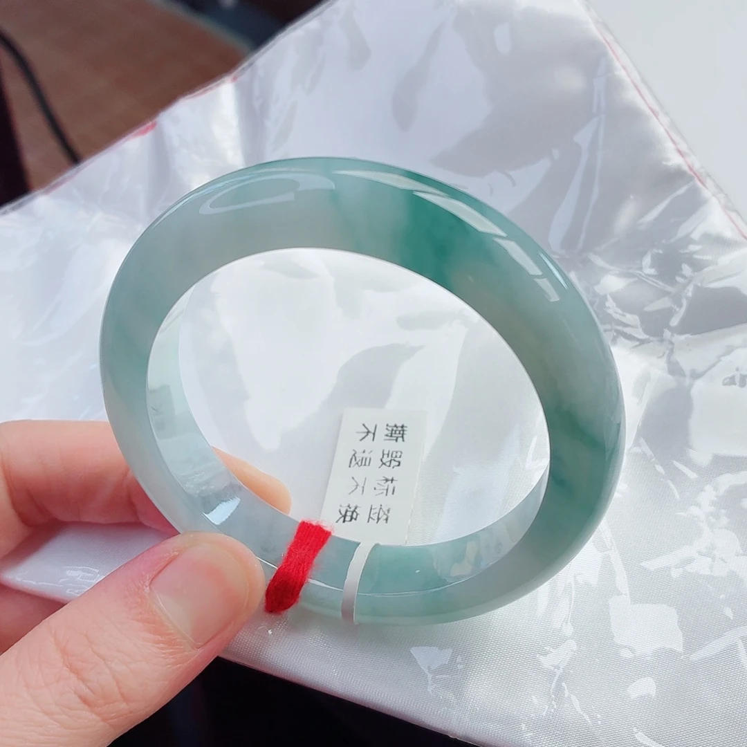翡翠未镶嵌手镯5号-55圈口