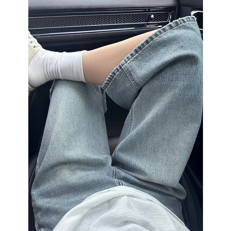 复古高腰牛仔短裤女七分裤春夏季2025新款显瘦小个子直筒阔腿中裤