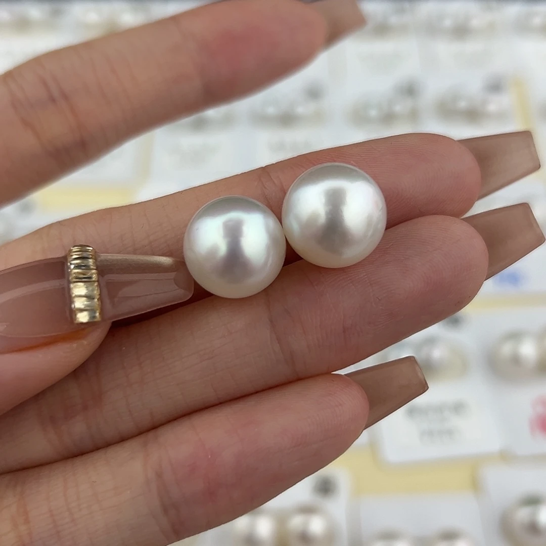 定制海水珍珠未镶嵌裸珠12-13 宝石光