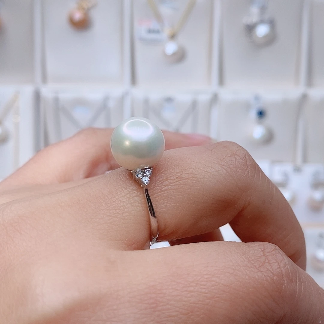 银S925镶嵌吊坠淡水珍珠