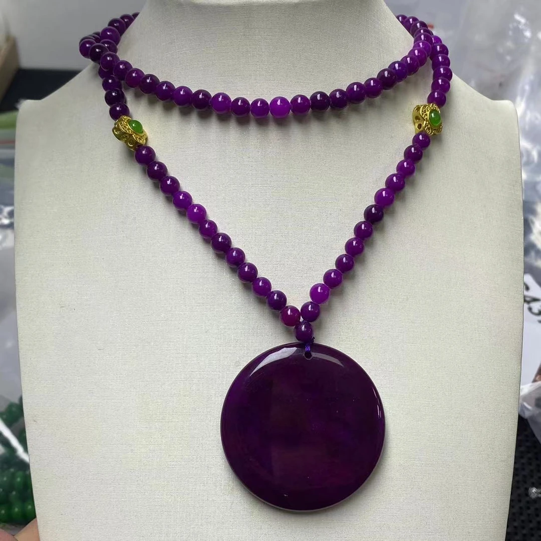 G431紫苏圆饼带链时尚项链