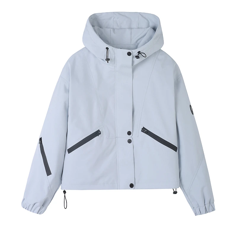 天邑严选 2025春季新款洋气衣服女短外套连帽夹克上衣-6188