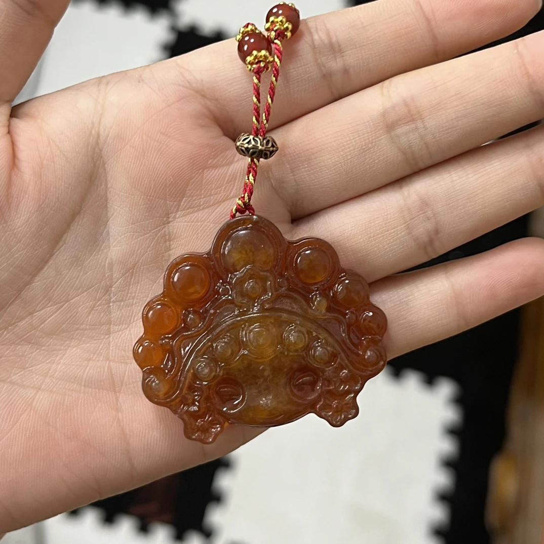 纯手工天然岫玉花旦吊坠多样化随机发