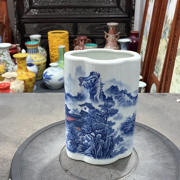 陶摆件青花陶瓷摆件