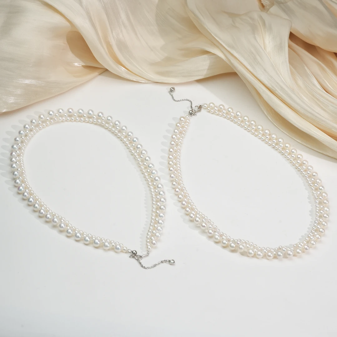 【小北珠宝】淡水珍珠DIY项链约3-5mm【多样性发一件】28-BH15X634