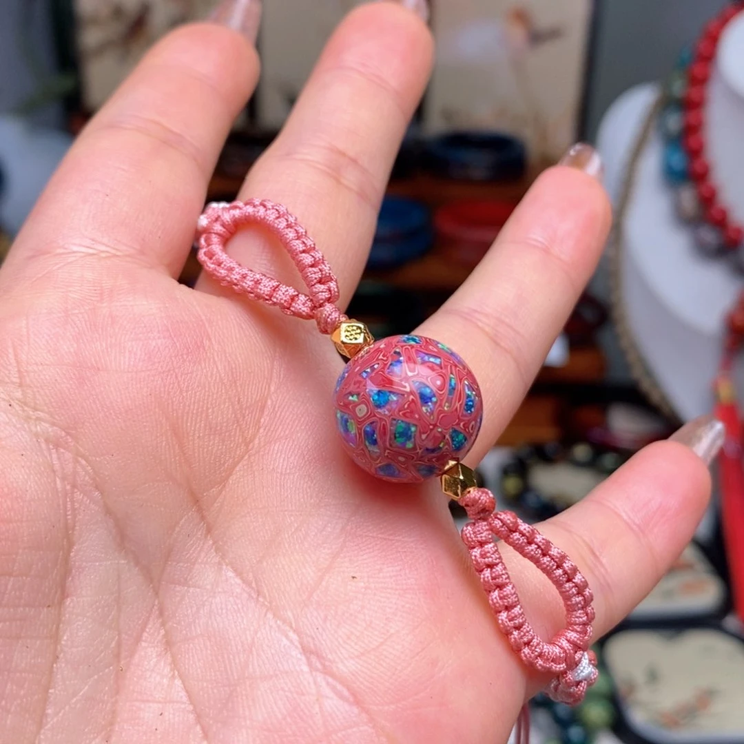 不**们大漆珠15mm犀皮纹精品