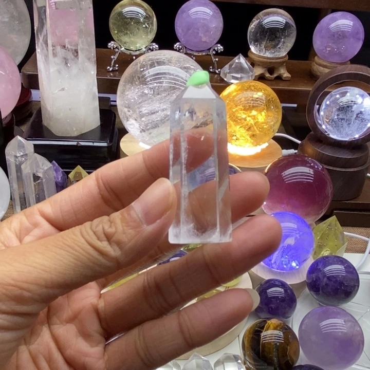 水晶摆件未镶嵌天然白水晶柱