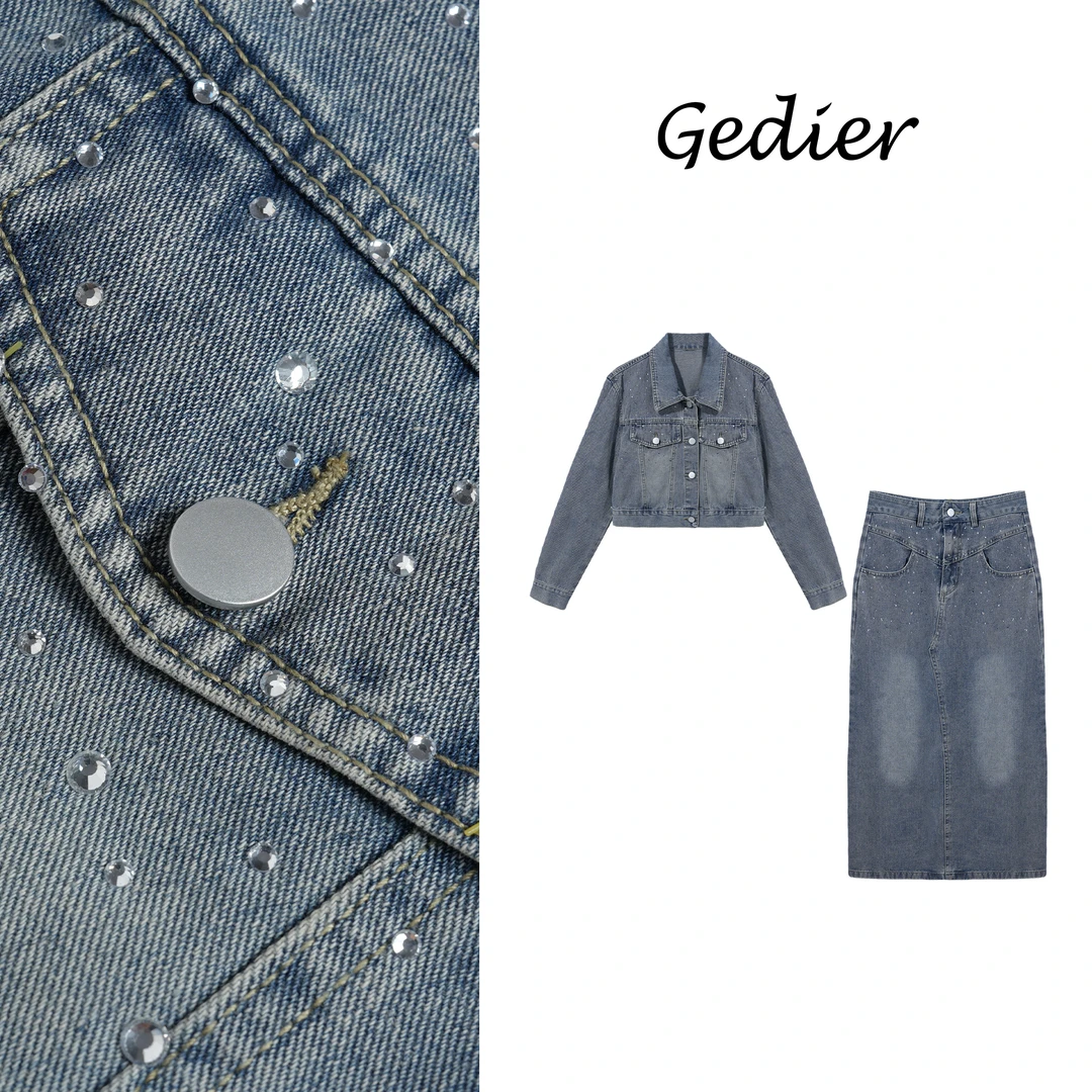 【歌蒂尔Gedier】2025年春季欧若风外套半裙套装DG518008CG