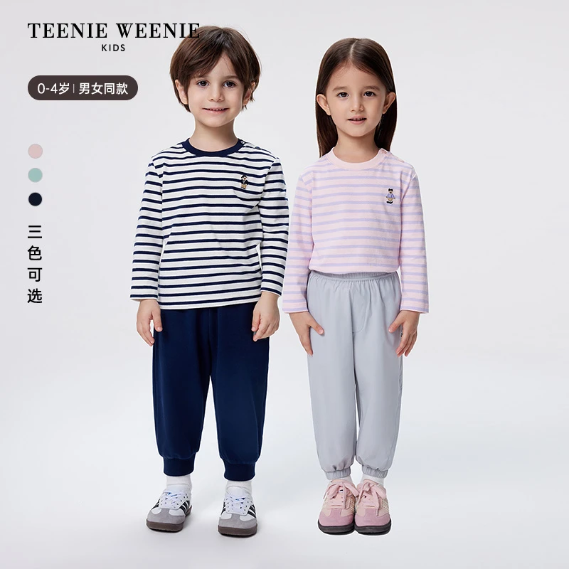 TeenieWeenieBaby小熊童装25年新款长袖纯棉T恤T0LS256386I/82H