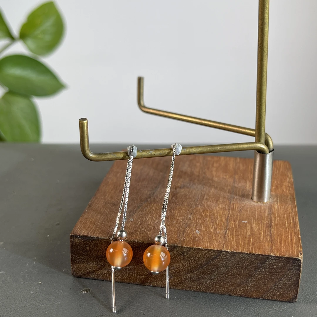 JXB27-04  南红-耳饰(含配饰）