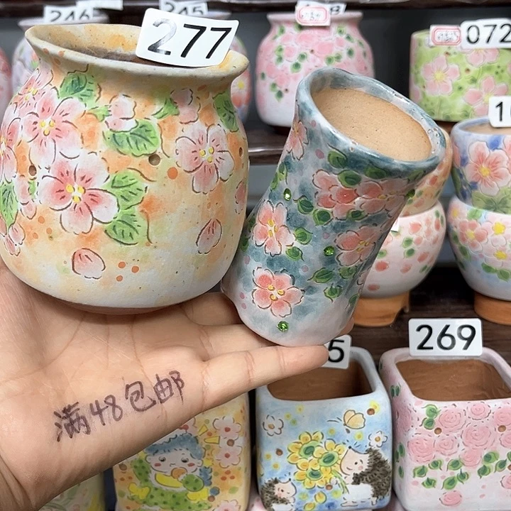 猫***手工制作多肉花盆