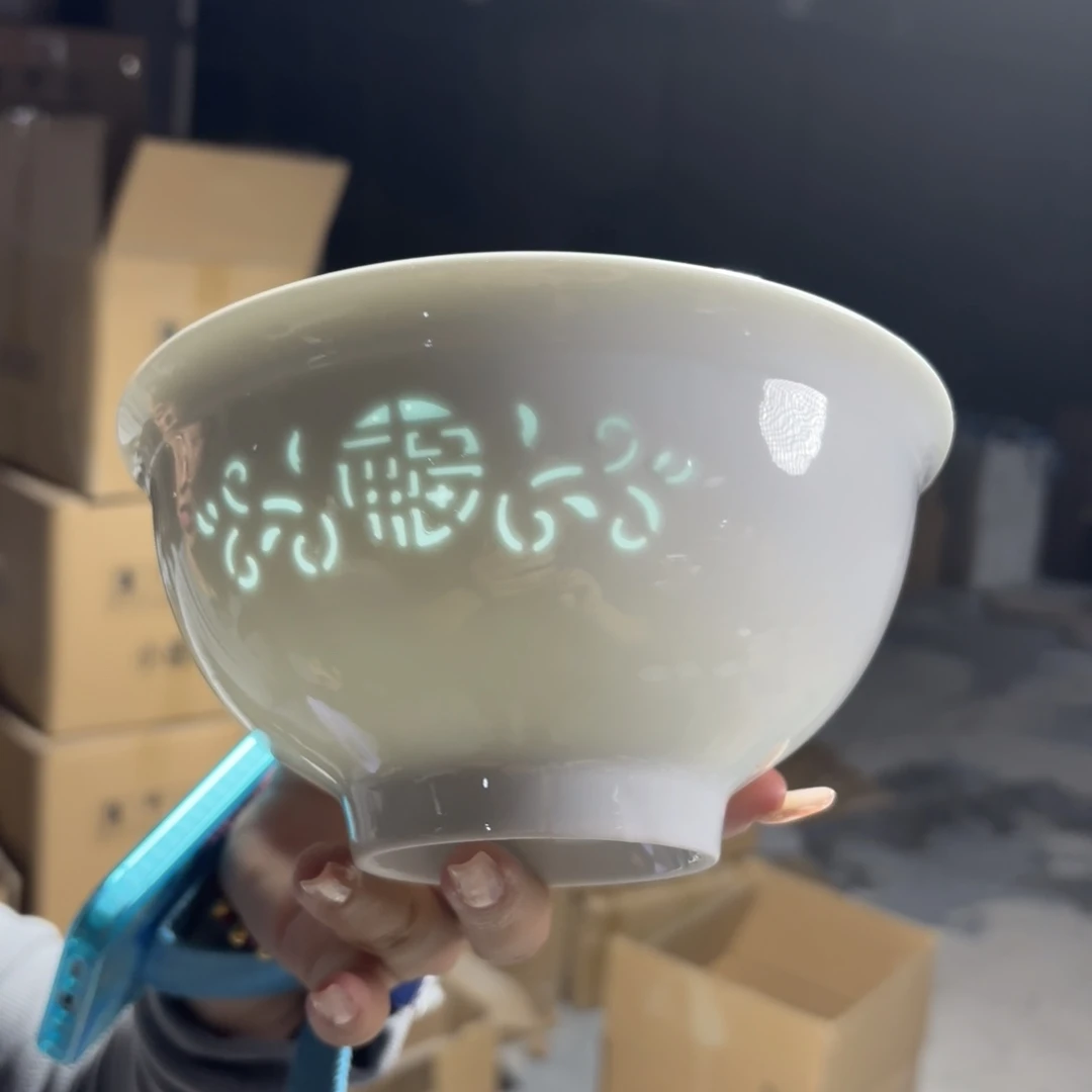 景德镇福字面碗白色2个好的